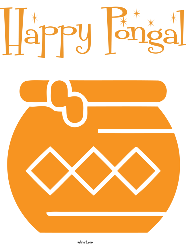Free Holidays Design Cartoon Yellow For Pongal Clipart Transparent Background