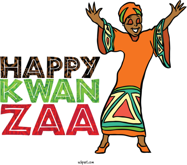 Free Holidays Cartoon Logo Human For Kwanzaa Clipart Transparent Background