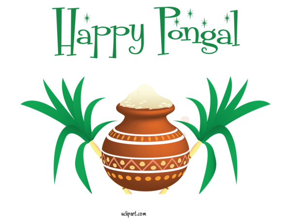 Free Holidays Pongal Makar Sankranti Harvest Festival For Pongal Clipart Transparent Background