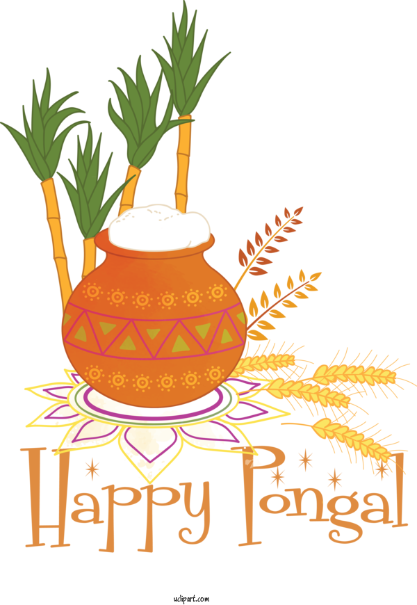 Free Holidays Pongal Onam Festival For Pongal Clipart Transparent Background