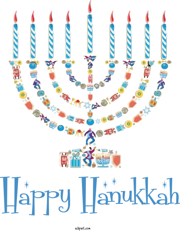 Free Holidays Hanukkah Hanukkah Menorah Temple In Jerusalem For Hanukkah Clipart Transparent Background