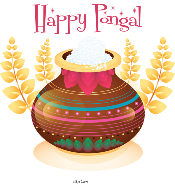 Free Holidays Cake Pongal Festival For Pongal Clipart Transparent Background