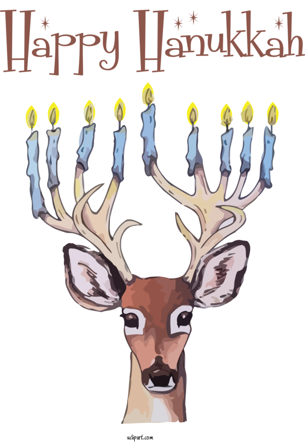 Free Holidays Reindeer Deer Hanukkah For Hanukkah Clipart Transparent Background