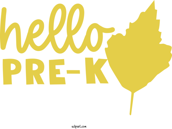 Free School Logo Leaf Yellow For Kindergarten Clipart Transparent Background