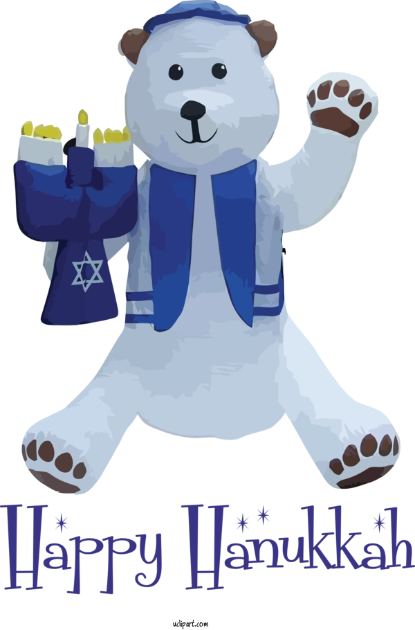 Free Holidays Bears Gemmy Airblown Hanukkah Polar Bear Inflatable American Black Bear For Hanukkah Clipart Transparent Background