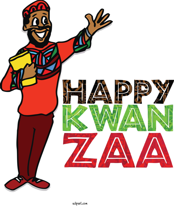 Free Holidays Cartoon Logo Happiness For Kwanzaa Clipart Transparent Background
