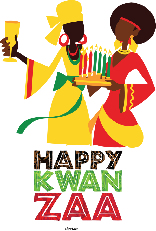 Free Holidays Logo Design Recreation For Kwanzaa Clipart Transparent Background