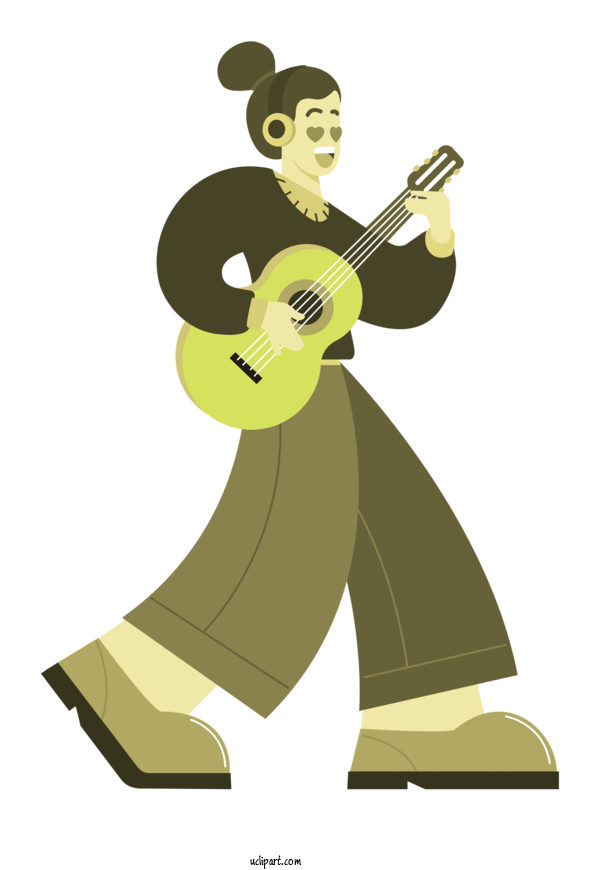 Free Life Guitar Drawing Cartoon For Music Clipart Transparent Background