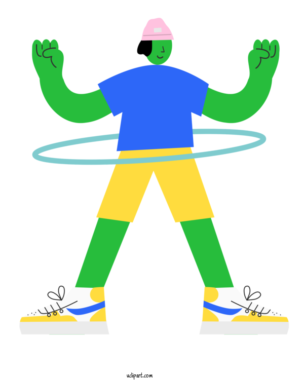 Free Sports Cartoon Green Line For Hoops Clipart Transparent Background