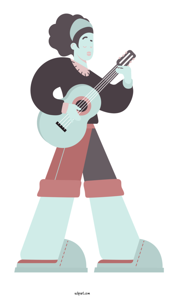 Free Life Character Cartoon String Instrument For Music Clipart Transparent Background