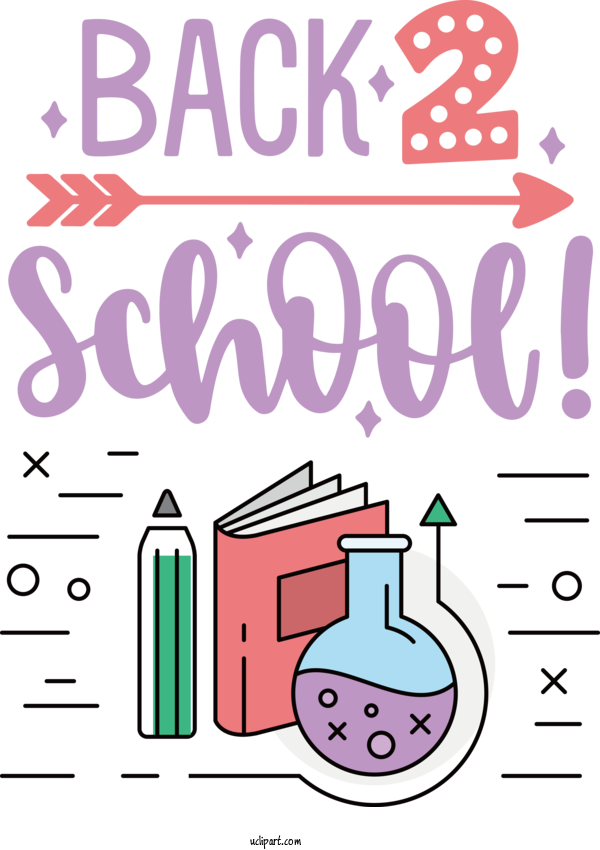 Free School Cartoon Design Line For Back To School Clipart Transparent Background