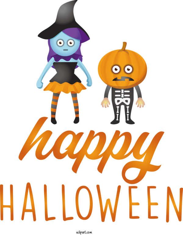 Free Holidays Logo  Comics For Halloween Clipart Transparent Background