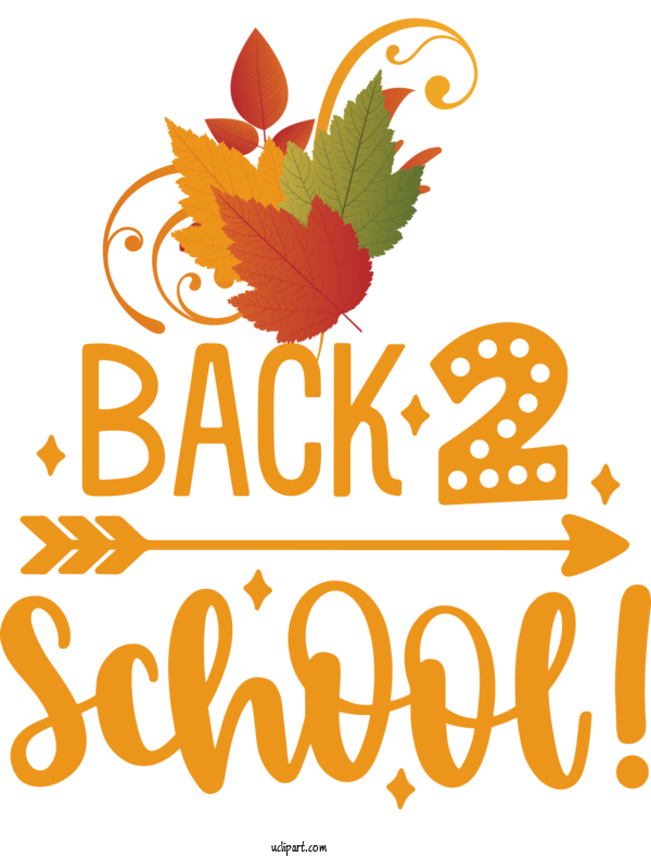 Free School Floral Design Logo Leaf For Back To School Clipart Transparent Background