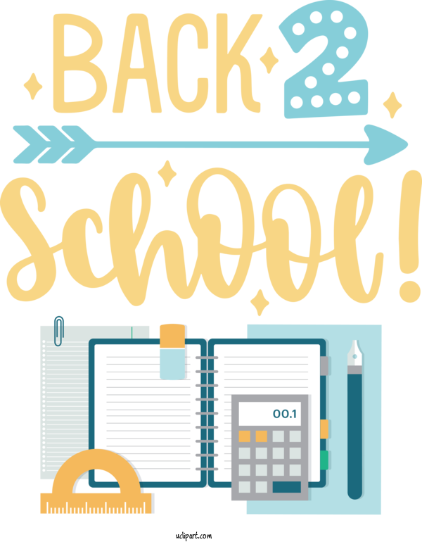 Free School Organization Font Line For Back To School Clipart Transparent Background