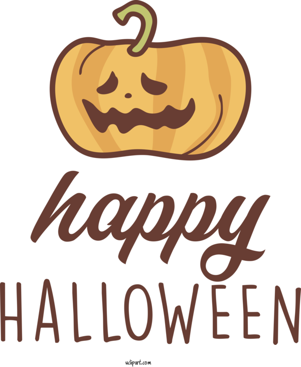 Free Holidays Logo Cartoon Produce For Halloween Clipart Transparent Background