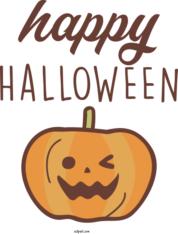 Free Holidays Cartoon Logo Jack O' Lantern For Halloween Clipart Transparent Background