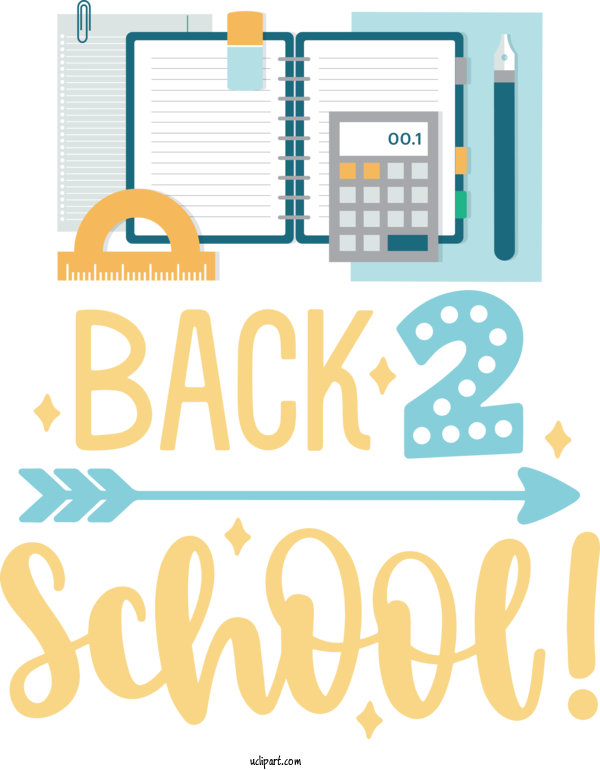 Free School Yellow Diagram Font For Back To School Clipart Transparent Background
