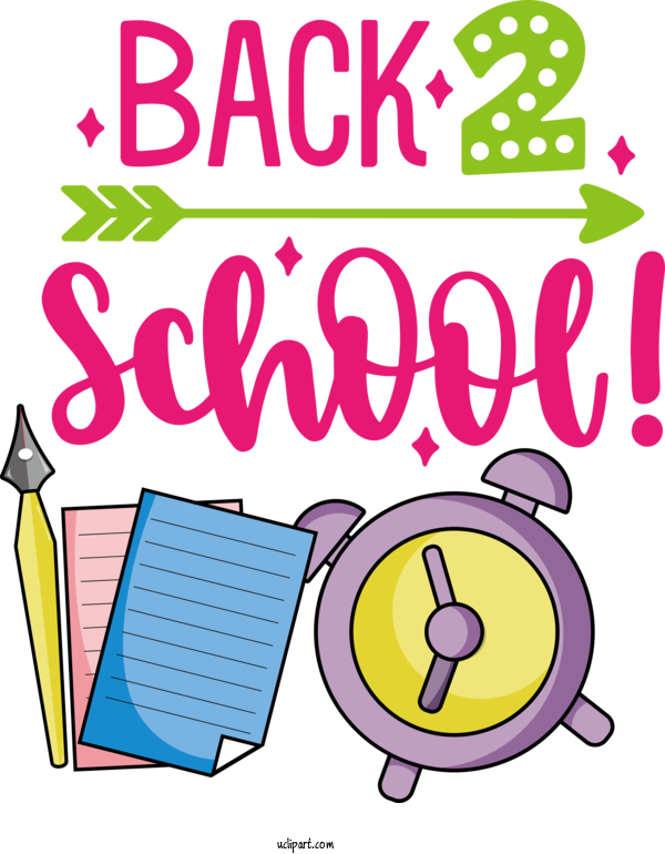 Free School Yellow Design Line For Back To School Clipart Transparent Background