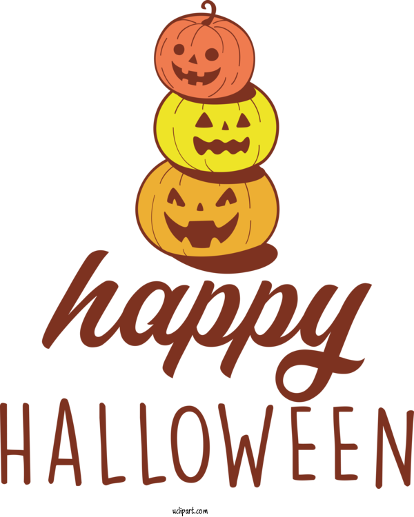 Free Holidays Logo Smiley For Halloween Clipart Transparent Background