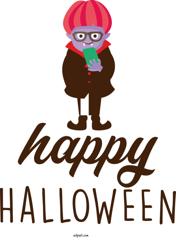 Free Holidays Cartoon Logo Character For Halloween Clipart Transparent Background