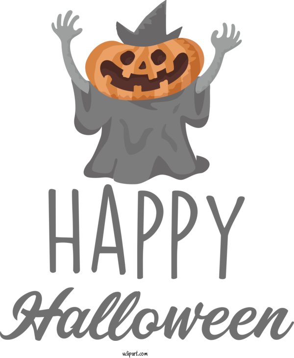 Free Holidays Logo Cartoon Character For Halloween Clipart Transparent Background