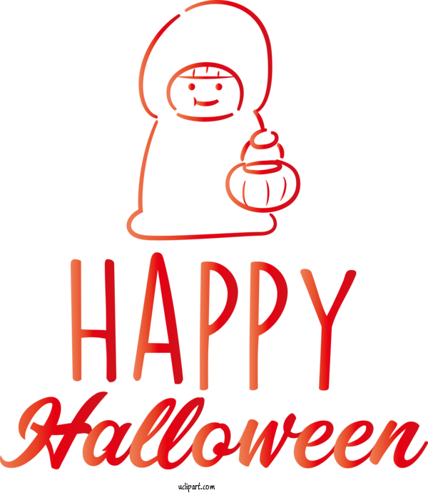 Free Holidays Logo Line Happiness For Halloween Clipart Transparent Background
