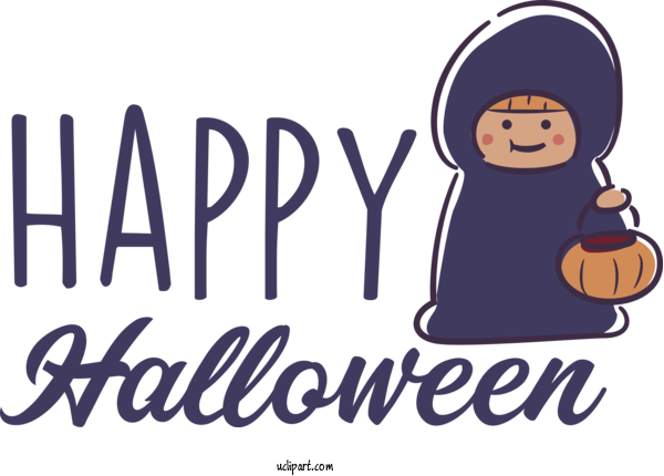 Free Holidays Cartoon Logo Character For Halloween Clipart Transparent Background