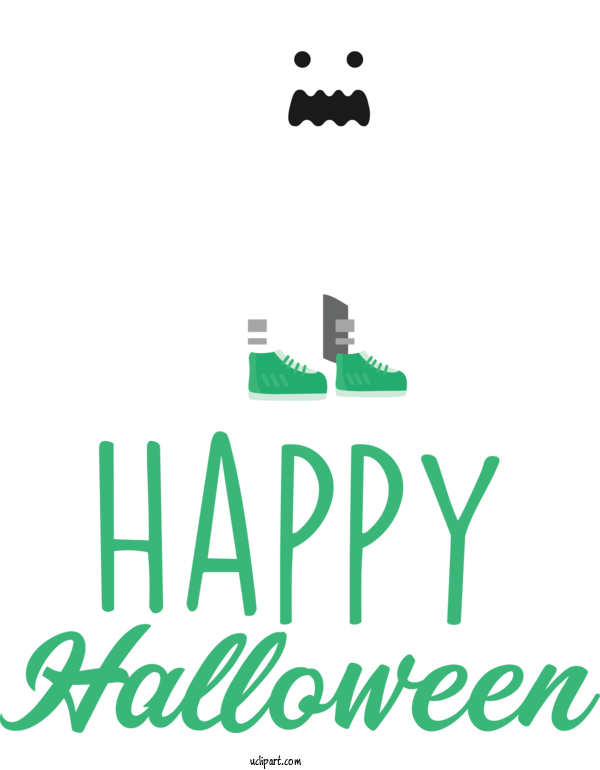 Free Holidays Logo Green Design For Halloween Clipart Transparent Background