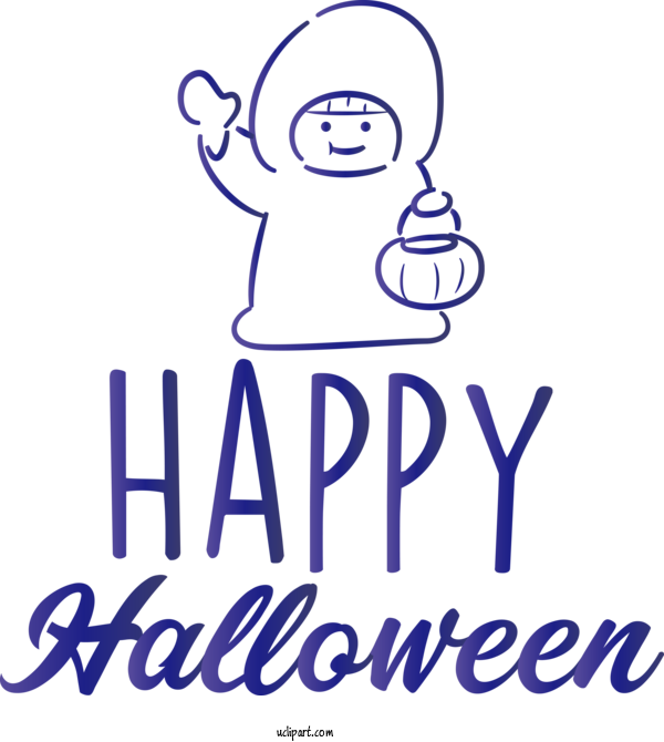 Free Holidays Logo Character Happiness For Halloween Clipart Transparent Background