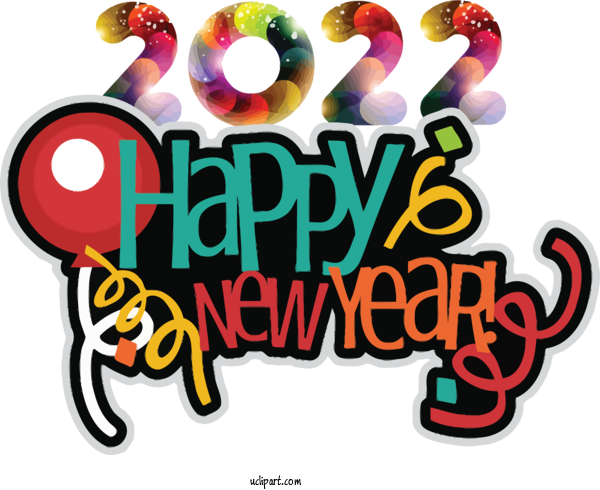 Free Holidays New Year Happy New Year Stickers Sticker For New Year 2022 Clipart Transparent Background
