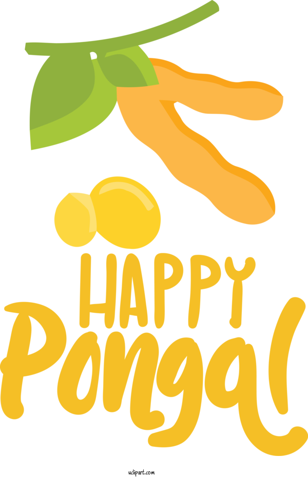 Free Holidays Logo Commodity Yellow For Pongal Clipart Transparent Background