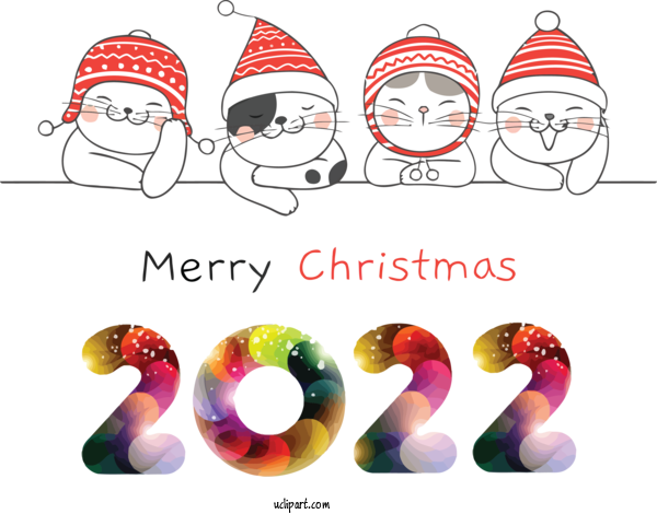 Free Holidays Christmas Day 2022 Design For New Year 2022 Clipart Transparent Background