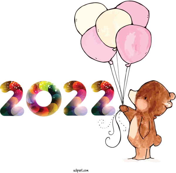 Free Holidays Flower Cartoon Petal For New Year 2022 Clipart Transparent Background