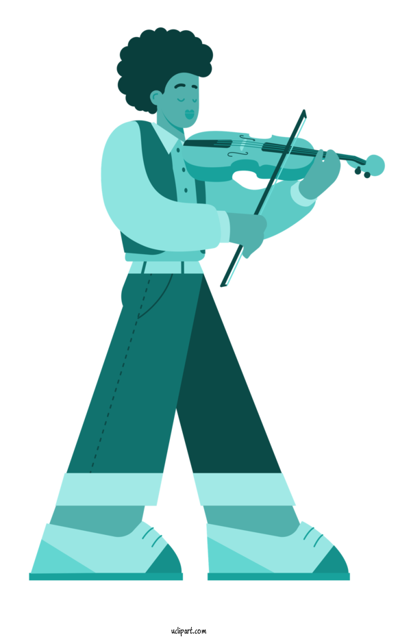 Free Music Angle Line Character For Violin Clipart Transparent Background