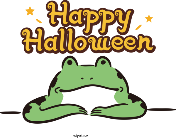 Free Holidays True Frog Frogs Cartoon For Halloween Clipart Transparent Background