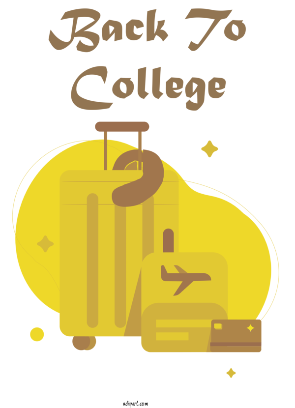 Free School Logo Cartoon Yellow For Back To College Clipart Transparent Background