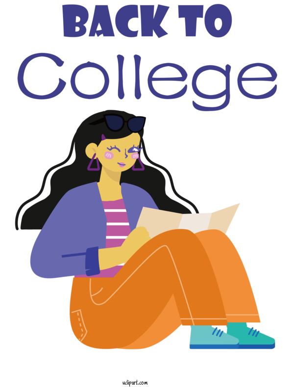 Free School Cartoon Logo Character For Back To College Clipart Transparent Background