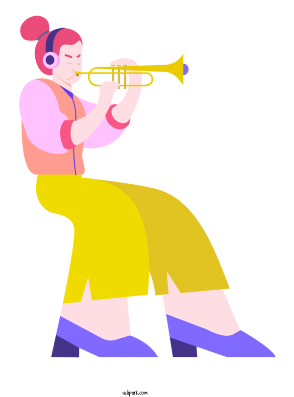 Free Music Trumpet Cartoon Drawing For Trumpet Clipart Transparent Background