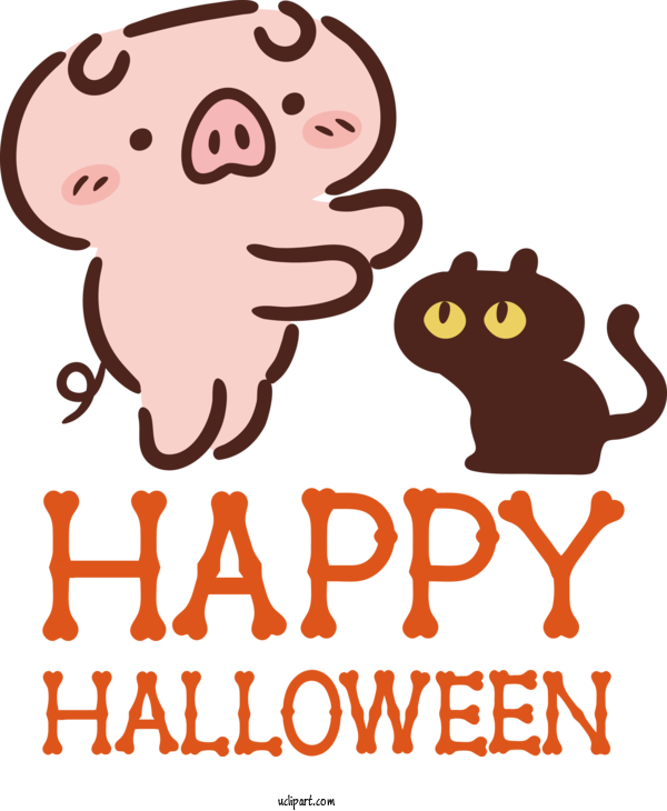 Free Holidays Logo Cartoon For Halloween Clipart Transparent Background