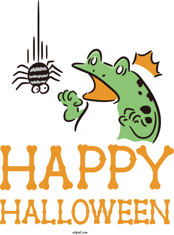 Free Holidays Toad Frogs Cartoon For Halloween Clipart Transparent Background