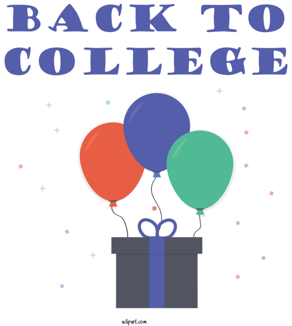 Free School Design Balloon Line For Back To College Clipart Transparent Background
