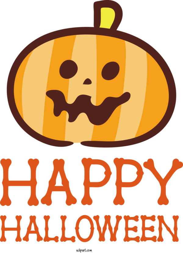 Free Holidays Pumpkin Line Smiley For Halloween Clipart Transparent Background