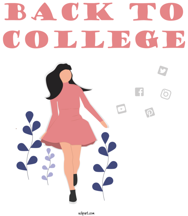 Free School Marketing Social Media For Back To College Clipart Transparent Background