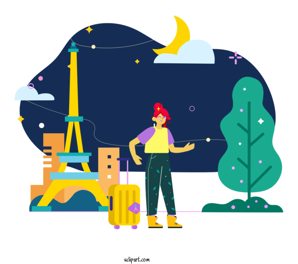 Free Activities Eiffel Tower Drawing Cartoon For Traveling Clipart Transparent Background