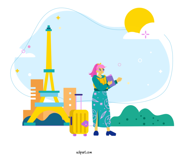 Free Activities Paris Cartoon Drawing For Traveling Clipart Transparent Background