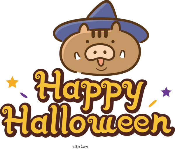 Free Holidays Logo Cartoon Snout For Halloween Clipart Transparent Background