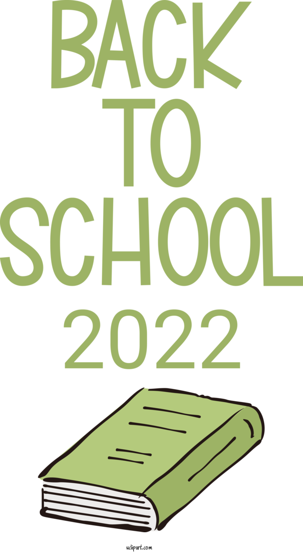 Free School Green Line Design For Back To School Clipart Transparent Background