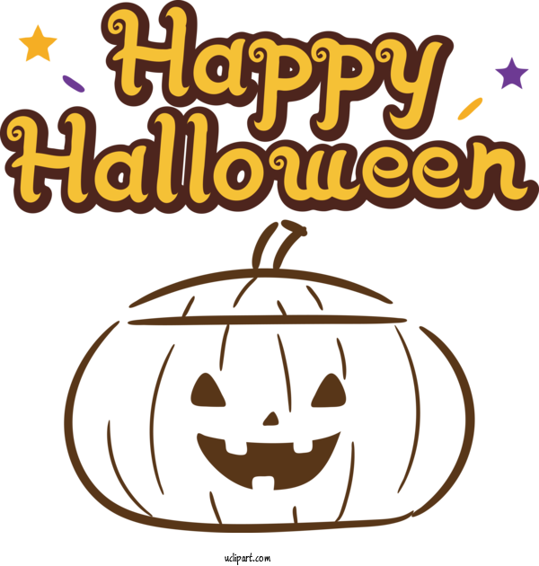 Free Holidays Cartoon Yellow Recreation For Halloween Clipart Transparent Background