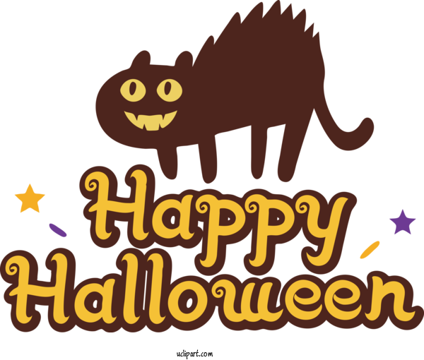 Free Holidays Cat Logo Snout For Halloween Clipart Transparent Background