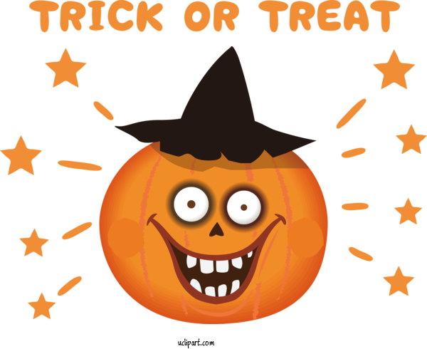Free Holidays Jack O' Lantern Cartoon Pumpkin For Halloween Clipart Transparent Background